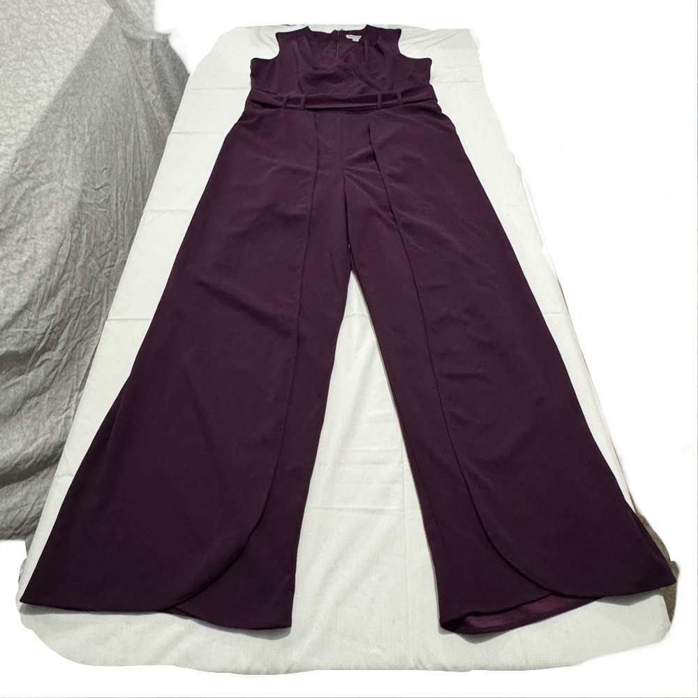 woman purple jumpsuit dress brand shelby & palmer size 16